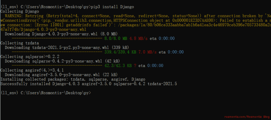 Python-Django 从零开始安装搭建Django环境（详细图文）